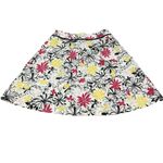 Oscar de la Renta Pink Yellow Black White Floral A-line Skirt Womens 14 Photo 2