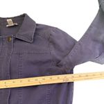 Loft ‎ Utility Jacket Womens Size M P Gray Distressed Grunge Cargo Commuter Photo 11