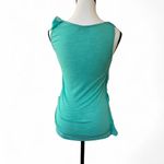 Lulumari y2k vintage Turquoise Ruffle Flower Detail blouse small. Photo 4