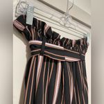 Xhilaration Black & Brown Vertical Striped Belted Paperbag Waist Pants - XS Photo 11