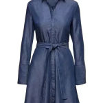 Banana Republic  TENCEL Fit-and-Flare Shirt Dress,Dark Denim SIZE 2 Photo 0