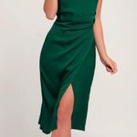 Lulus Hollywood Forest Green Midi Dress Photo 0