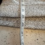 Lands' End Lands’ End Cowl Neck Knit Sweater Gray White Cotton Blend Size Large Coastal Photo 4