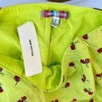 Urban Outfitters NWT Neon Lime Green w/Red Flowers Mini Skirt Photo 1