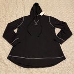 NWT Moqivgi Women’s Black Hoodie Shirt Size XL Photo 3