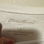 Eddie Bauer  White Long Sleeve V-Neck Tee Photo 1
