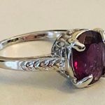 Amethyst New Oval Sterling Silver Ring Size 7 Photo 7