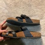 Birkenstock  Mayari Sandals Size 38 Black Toe Loop 7/7.5 Slip On Photo 3