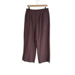Madewell The Harlow Wide-Leg Pant Chocolate Raisin Brown Photo 2