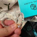 RACHEL GLAUBER Rg 14k Gold Plated Cubic Zirconia Hoop Earrings Photo 2