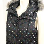 Burton  Dryride Puffer Vest M Black Multi Faux Fur Hooded Quilted Snow Ski Core Photo 7