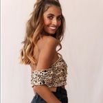 Selfie Leslie Tigerlily Tiered Frill Off The Shoulder Top Leopard Size La… Photo 1