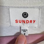 Sundry  White Ruffled Pullover Sweatshirt Womens S Casual Fall Cozy Coquette Photo 1