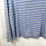 LL Bean XL Pullover Blue Striped Quarter Zip Long Sleeve Womens Outdoors 1350 Photo 7