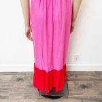 [Tabitha Brown x Target] Pink Red Colorblock Ruffle Hem Maxi Dress Size Medium M Photo 7