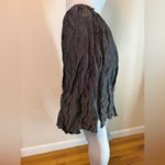 Adri New York Lillie Rubin Asymmetrical Crinkle Skirt Shiny Black Small Vtg 80’s Photo 2