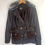 Blanc Noir Women's Courduroy Jacket Blazer Military Style Size Medium Brown Photo 5