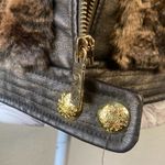 Big Chill faux‎ fur/ faux leather vest​ Brown Size M Photo 2