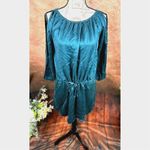 Chaser  Silk Charmeuse Mini Dress - Evergreen - size M Photo 2