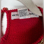 Vintage Victoria Harbour Holiday Sweater Red Gold Black Sequin Bead Size Medium Photo 9