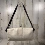 Coach  Soho Flap Shoulder Bag White & Brown Leather Style 8A05 | Y2K Photo 1