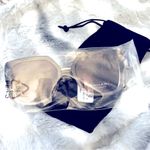 Tahari BLACK CAT EYE METAL BRIDGE GEOMETRIC SUNGLASSES Photo 5