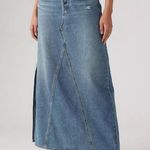 Levi's NWOT ® Premium LONG ICON SKIRT Light Wash Blue Denim Women’s Jean Skirt. Photo 1