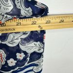 CAbi Top L Navy Paisley Stripe Sheer Boho Preppy Coastal Grandma Indie Chic Photo 5