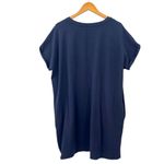 Nic+Zoe | 2X | Women's Embroidered Short Sleeve Pier Dress Mini Pockets Navy Photo 4