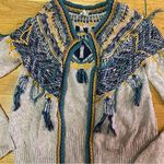 Gimmicks by BKE Gimmicks BKE Oatmeal Fringe Coastal Cowgirl Western Chunky Cardigan Swea… Photo 3