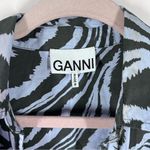 Ganni  Tiger print‎ tie front blouse Photo 7