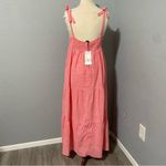 ZARA Pink Bubble Gum Bohemian Tiered Long Straight Neckline Cotton Dress Sz XL Photo 8