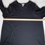 Catherines  Black Asymmetrical Tunic Top 3X Ribbed Knit Stretch Minimalist Flowy Photo 6