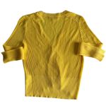 Etcetera  Viscose/Cotton Blend Button Cardigan Yellow Medium Preppy Photo 4