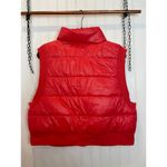 Aerie  Offline Red Full Zip Cropped Puffer Vest Womens Size L Photo 3