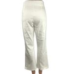 ZARA White Flared High Waist Crop Formal Career Office Dress Pants Trousers Sz L Photo 2