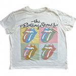 The Rolling Stones  White Short Sleeve Tee Iconic Graphic Size Large Photo 0