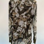 Chico's Chico’s Floral Camouflage Button Front Cardigan with Sheer Long Sleeves Size 1/M Photo 11