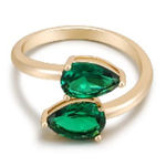 Ettika  Crystal Teardrop Wrap Ring Photo 0