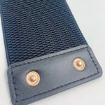 Retro Style Black Elastic Faux Leather Waist Belt Wide Waistband‎ Gold Zipper Photo 7