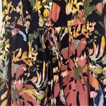 New Directions sz petite medium spring blooms hi low flutter sleeve midi dress Black Photo 3