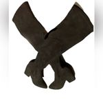 NWT "NNG" Black Suede Womens Stretchy Thigh High Chunky Heel Boots Size undefined Photo 3