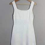 Storia NWOT Sleeveless Knit Mini Dress Womens Medium White Crochet Coastal Beach Photo 3