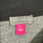 Vince Camuto  Boxy Gray and Black Cap Sleeve Blouse Size L Photo 8