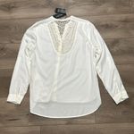 Mavi White Long Sleeve Button Up Roll Up Sleeve Embroidered Shirt Size‎ XL Photo 3