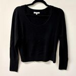 Vince  100% Cashmere Long Sleeve Scoop Neck Cropped Sweater Black Women's Size M Photo 0