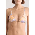 Billabong Multi Floral Paradise Cove Slide Tall Triangle Bikini Top XL/14 NWT Photo 6