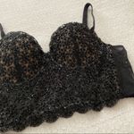 Bebe Adrianna Beaded Floral Bustier Corset Crop Top Photo 3