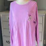 Lauren James Lavender Tee Bicycle Flowers Cotton Long Sleeve Shirt Womens Medium Photo 6