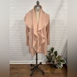 Haven Well Within Soft Pink Wool Blend Drape Open Front Cardigan/Wrap Size M Photo 1